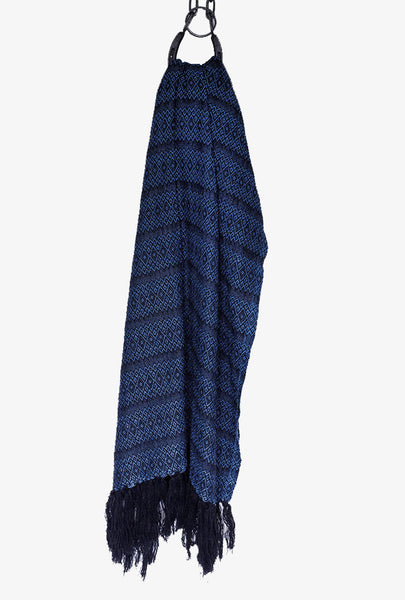 Mirage Blue Merida Rebozo Shawl Mexican Woven Blanket