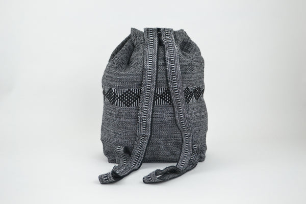 Mexican "Ash" Grey merage Backpack Lillo Boho Woven Baja Bag