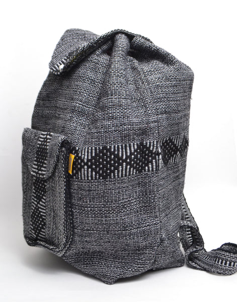 Mexican "Ash" Grey merage Backpack Lillo Boho Woven Baja Bag