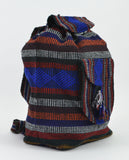 Mexican "USA" Red, White  and Blue Backpack Lillo Boho Woven Baja Bag