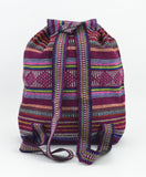 Mexican "Amethyst" Purple Backpack Lillo Boho Woven Baja Bag