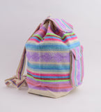 Mexican "Pastel" Multicolor Backpack Lillo Boho Woven Baja Bag