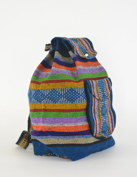 Mexican Blanket Backpack Pinzon Boho Colorful Woven Baja Bag Aztec