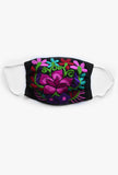 Hand embroidered washable face mask floral