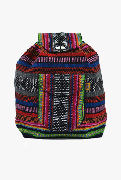 Mexican "Pulse" Multicolor Backpack Lillo Boho Woven Baja Bag