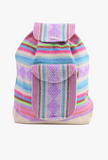 Mexican "Pastel" Multicolor Backpack Lillo Boho Woven Baja Bag